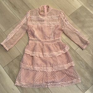 Blush dress, long sleeve